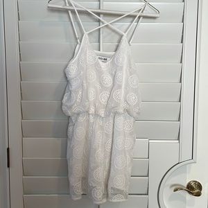do + be white embroidered romper